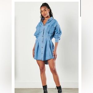 NEW Denim Button-Up Dress